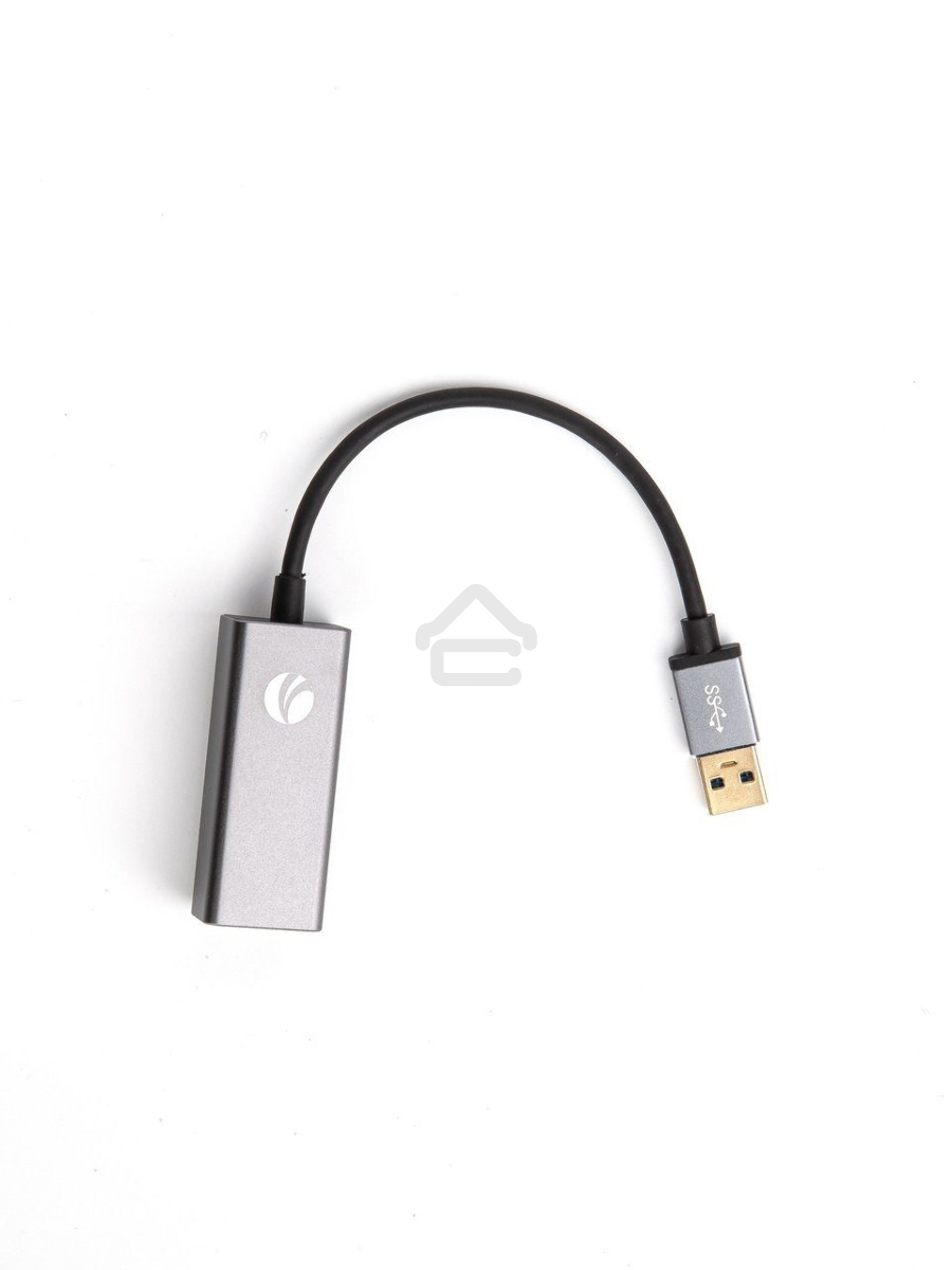 Кабель-переходник USB 3.0 (Am) --> LAN RJ-45 Ethernet 1000 Mbps, Aluminum Shell, VCOM <DU312M>