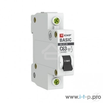 Выключатель автоматический EKF mcb4729-1-25C 1P 25А (C) 4,5кА ВА 47-29 EKF Basic