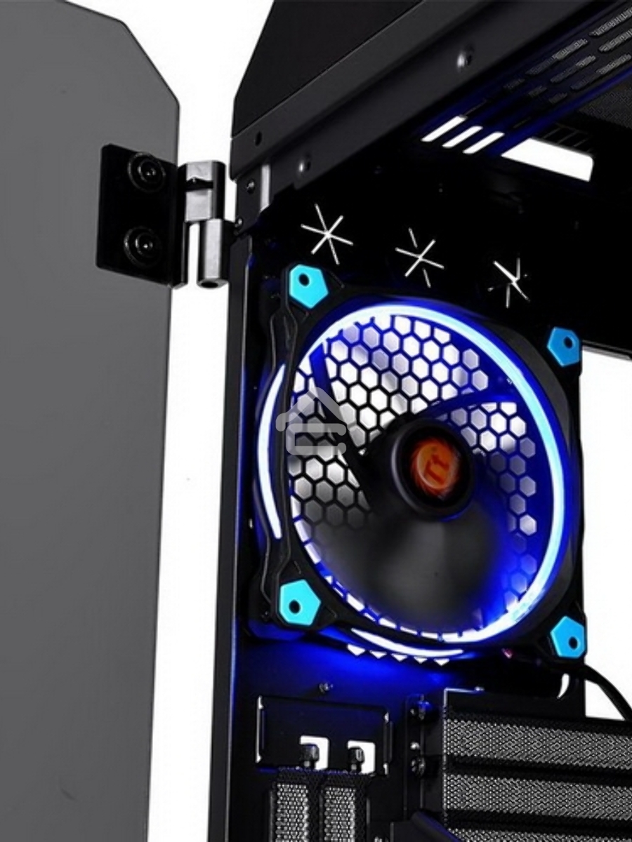 Корпус View 71 TG (840574) CA-1I7-00F1WN-00 /Black/Win/SPCC/Tempered Glass*4/Color Box/Riing 140mm Blue Fan*2