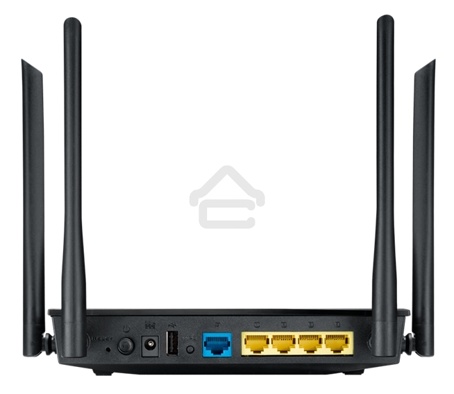 Маршрутизатор беспроводной Asus RT-AC1200 10/100BASE-TX черный (Dual Band)