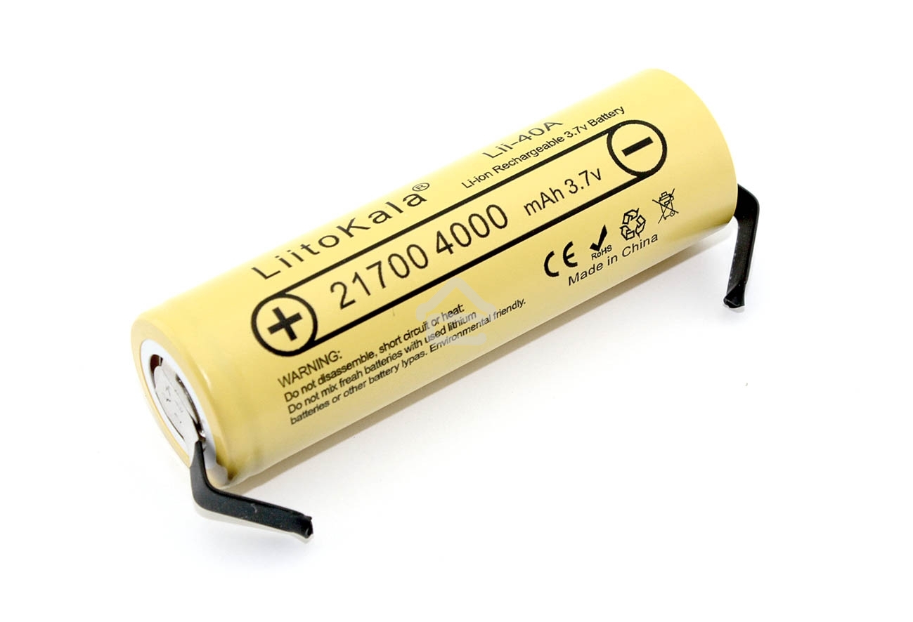 Аккумулятор LiitoKala Lii-40A-N with connectors 4000mAh, 3.7V типа 21700 Li-Ion