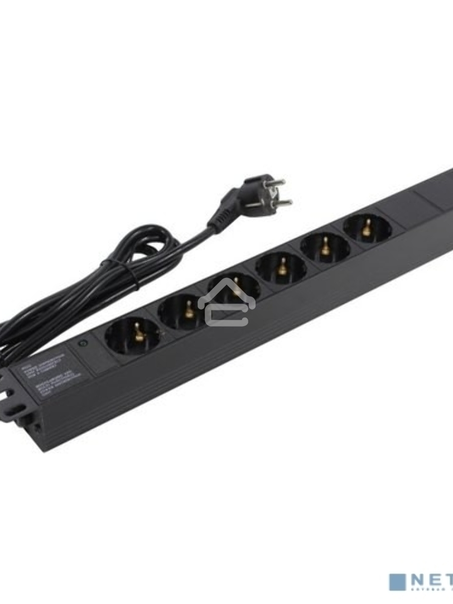 Блок розеток горизонтальный ExeGate ServerPro PDU-19H602 Al-6S-EU2, 19