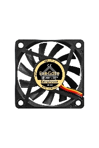 Вентилятор для корпуса ExeGate ExtraPower EP06010B3P черный, 60 мм, 3000 об/мин, 24 дБ, 3 pin