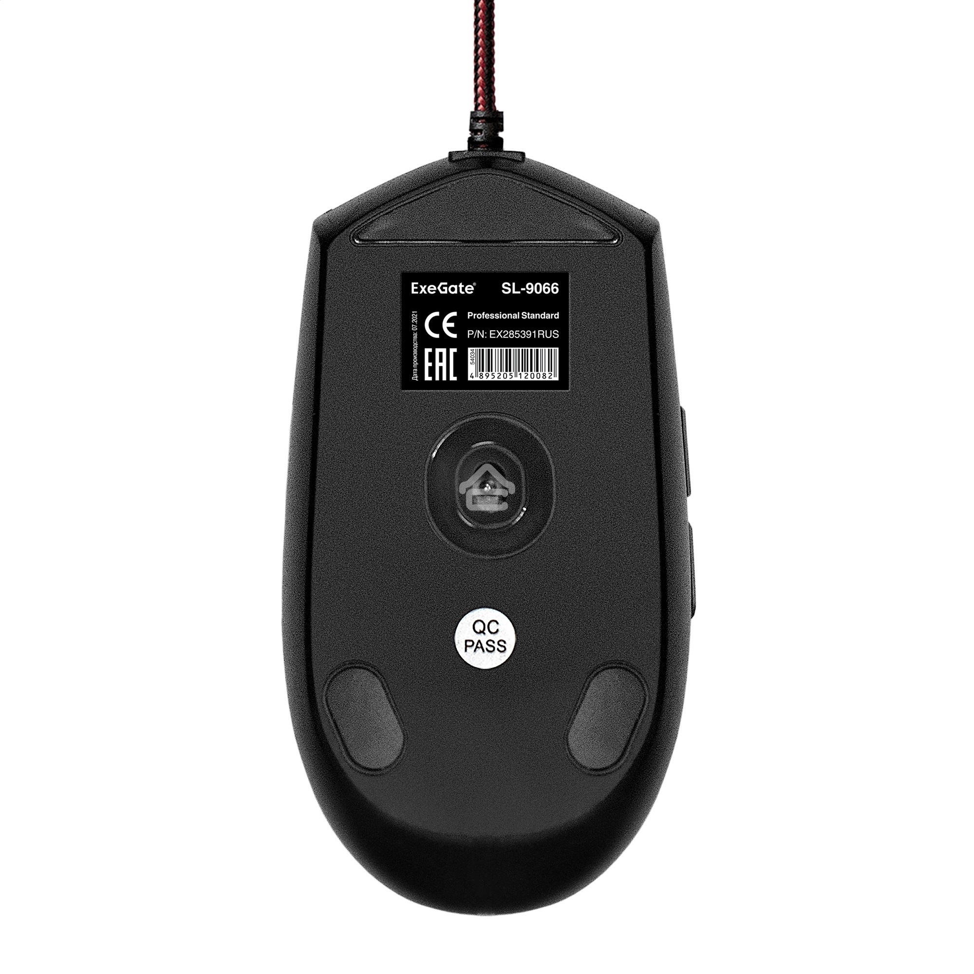 Мышь проводная ExeGate SL-9066 черный, 2400 dpi, USB, кнопки - 6