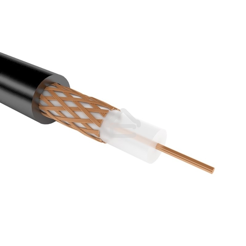 Кабель коаксиальный Rexant РК 75-4-11АИ, бухта 200 м, черный