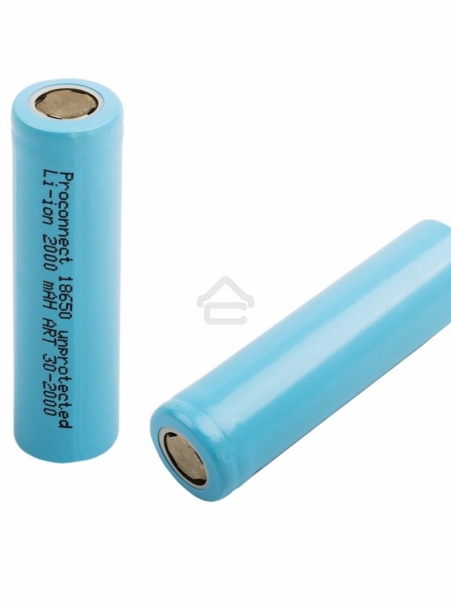 Аккумулятор 18650 unprotected Li-ion 2000 mAH индивидуальная упаковка PROconnect