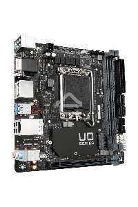 Материнская плата Gigabyte H610I DDR4, LGA 1700, Intel H610, 2xDDR4, 4xSATA, 1xM.2, 1xPCIe 4.0 x16, 1xHDMI, 1xVGA, 2xDP, 1x 1Gb LAN, 2xUSB-A 3.2 Gen 1, 4xUSB-A 2.0, 3x 3.5 мм, 7.1, Mini-ITX