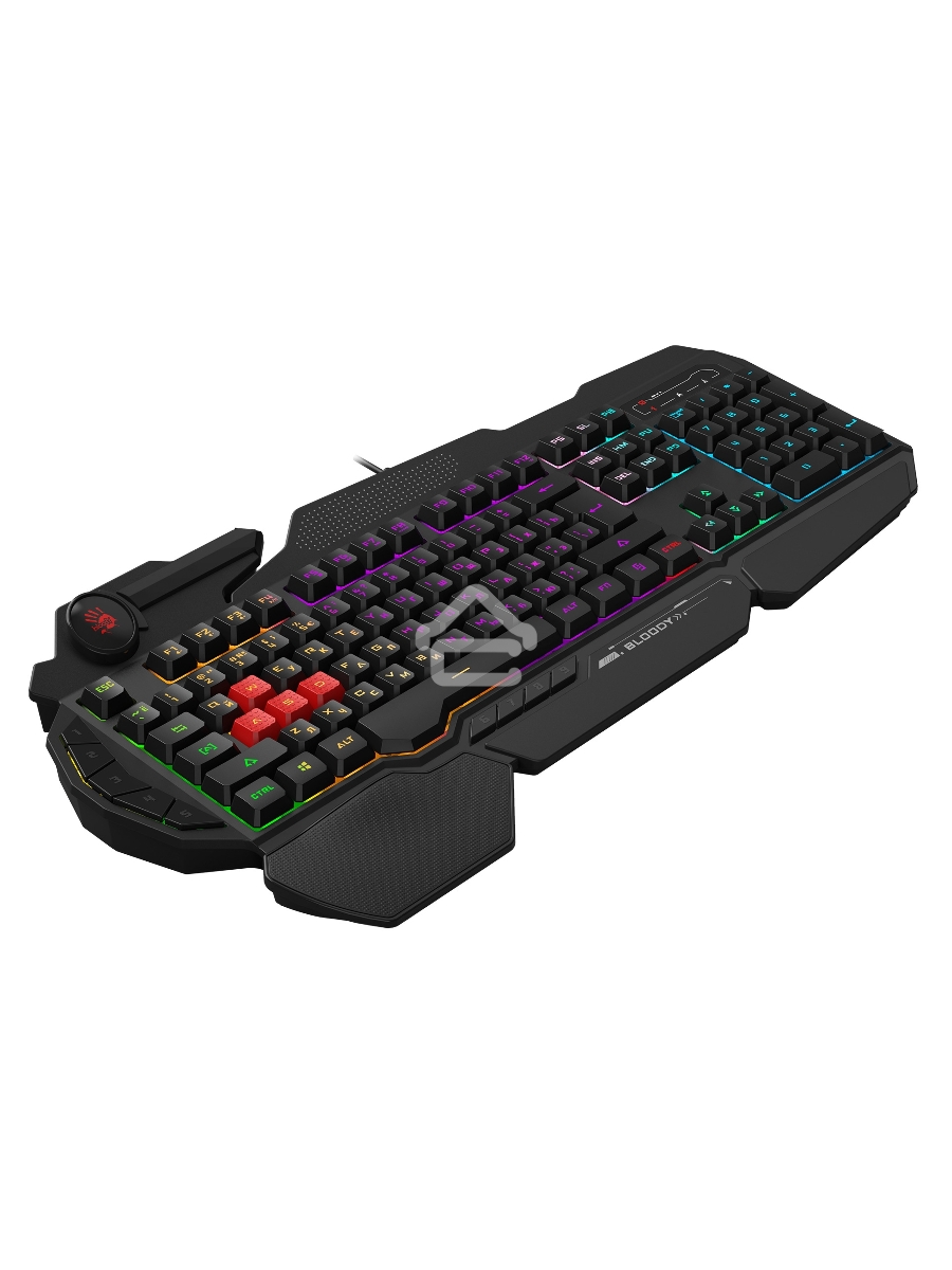 Клавиатура A4Tech Bloody B310N черный USB Multimedia for gamer LED (подставка для запястий) (B310N)