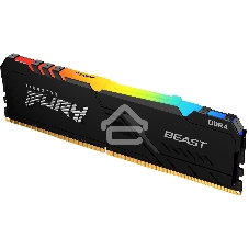 Оперативная память Kingston Fury Beast, DDR4, 16GB (1x16GB), 3200MHz, CL16, DIMM, с радиатором, RGB, черный