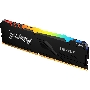 Оперативная память Kingston Fury Beast, DDR4, 16GB (1x16GB), 3200MHz, CL16, DIMM, с радиатором, RGB, чёрный