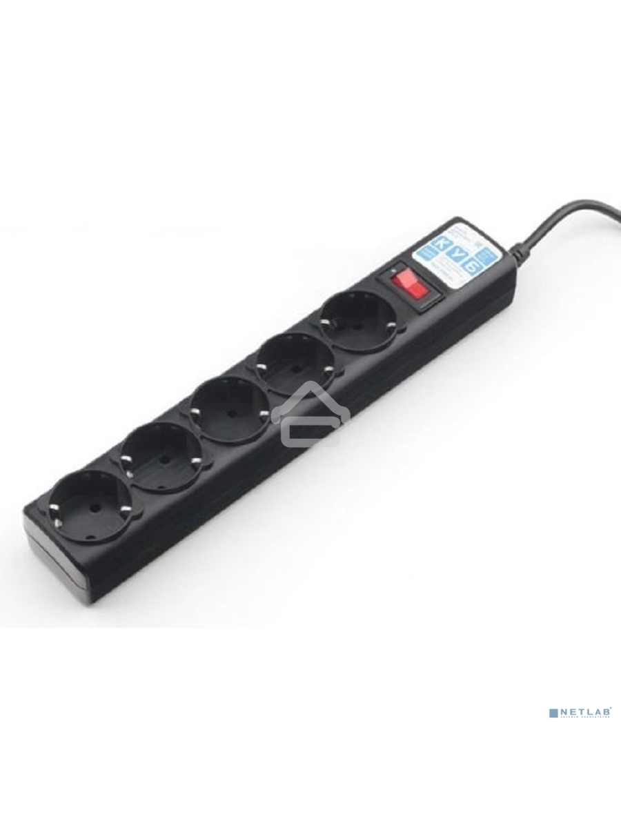 Сетевой фильтр Powercube SPG5-10M 10м (5 розеток) черный (коробка)