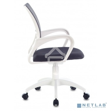 Кресло компьютерное Бюрократ CH-W695NLT TW-04 TW-12 темно-серый, сетка/ткань, крестовина пластик, пластик белый