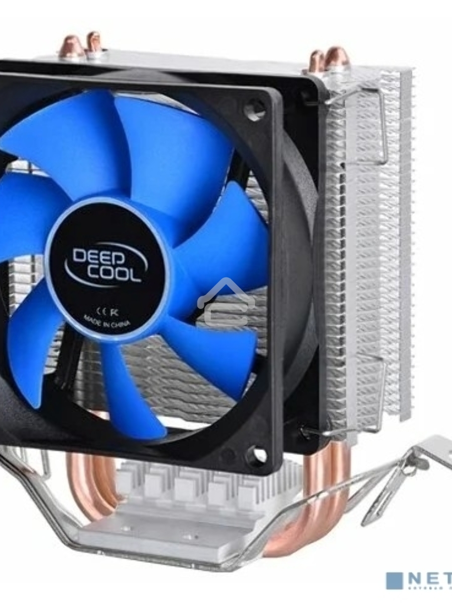 Кулер для процессора DEEPCOOL ICE EDGE MINI FS V2.0 синий, 80 мм, алюминий/медь, 2200 об/мин, 24.7 дБ, 3 pin, 100 Вт, 112 мм