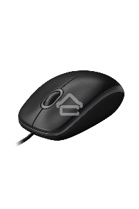 Мышь проводная Logitech B100 черный, 1000 dpi, USB, кнопки - 3