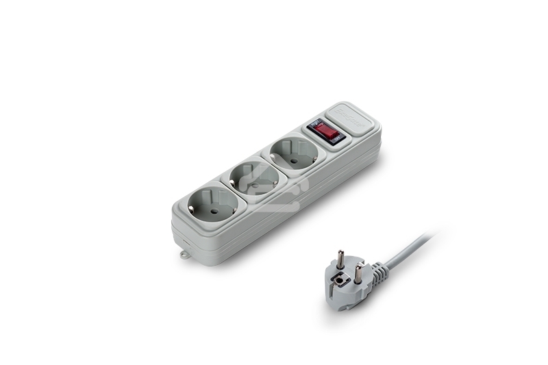 Сетевой фильтр Exegate SP-3-3G (3 розетки, 3м, евровилка, серый)