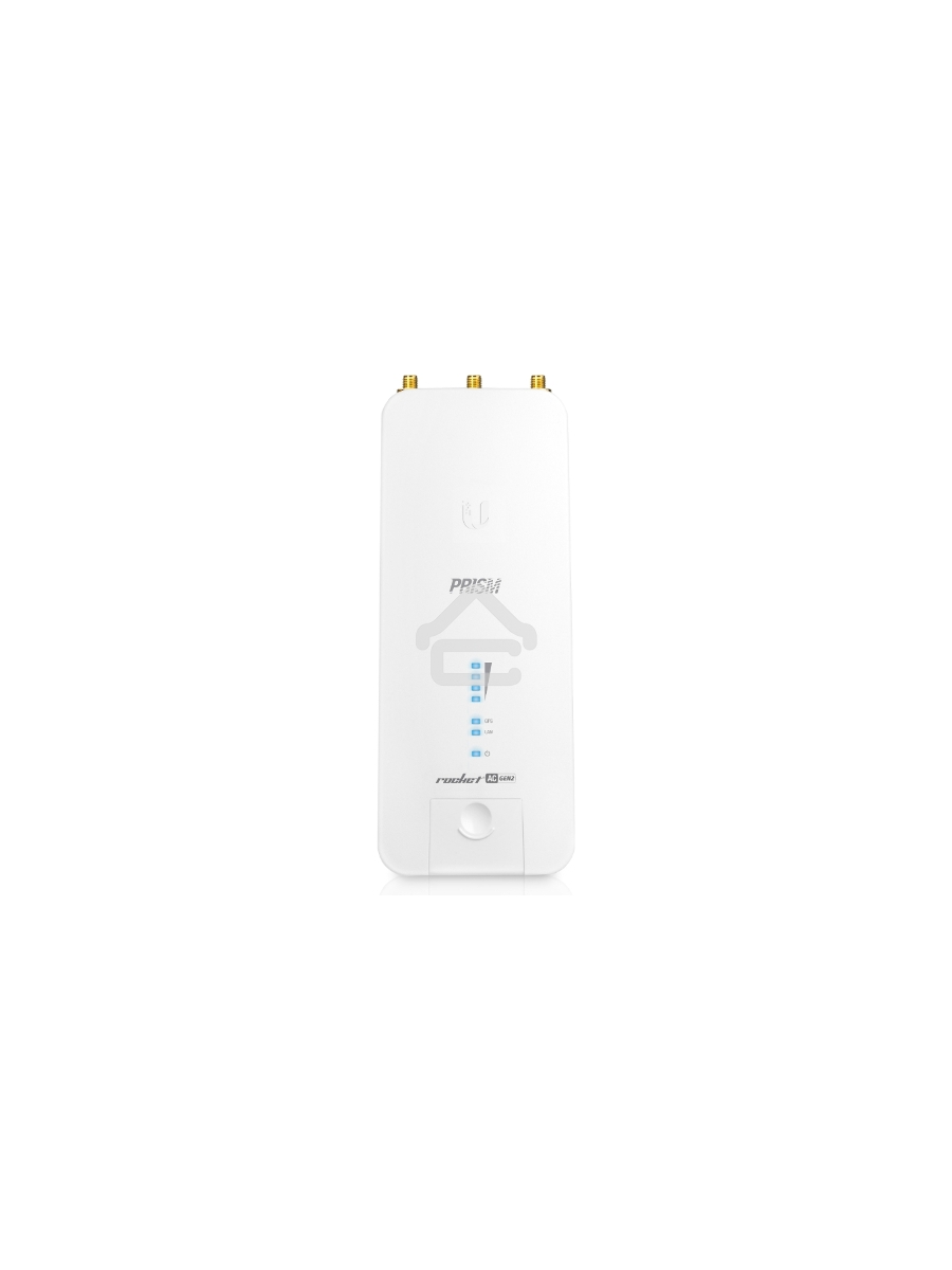 Точка доступа UBIQUITI RP-5AC-Gen2 Rocket 5AC PRISM Gen 2 Радиоустройство 5 ГГц, PtMP/PtP, airMAX ac, 2x RP-SMA, фильтры airPrism, GPS Sync