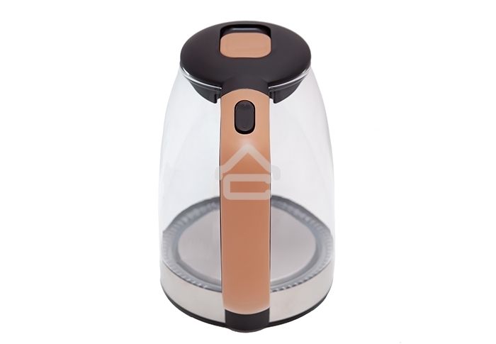 Чайник Centek CT-0065 <Beige> стекло, 1.7л 2200Вт, LED-подсветка, мерная шкала, защита от вкл б/воды