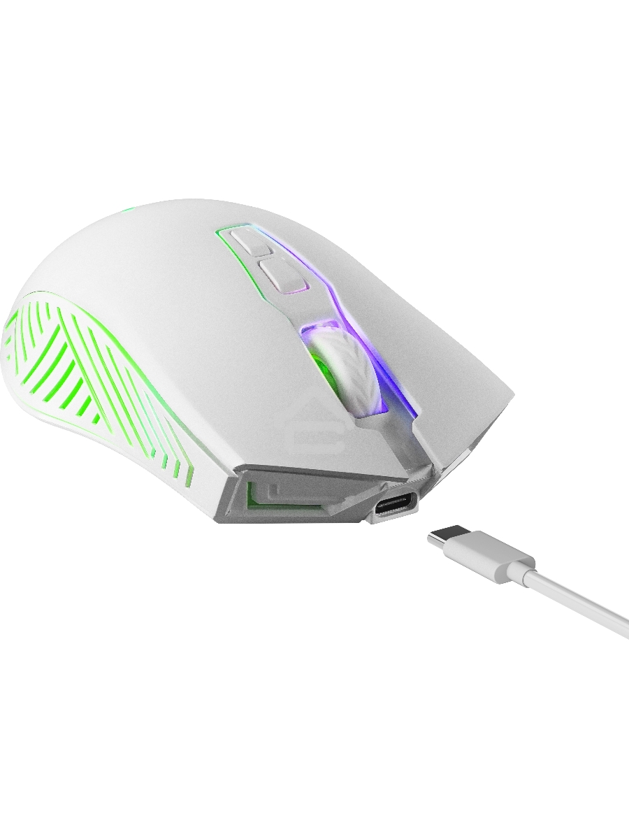 Мышь беспроводная Defender Pandora GM-502 белый, 3200 dpi, радиоканал, USB, кнопки - 7