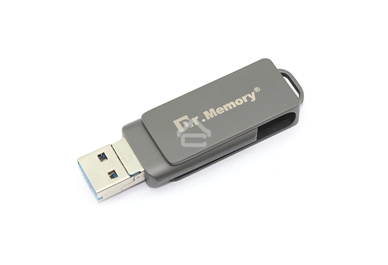 Флешка USB Dr. Memory 051, 4Gb, USB 3.0/USB Type-C, R/W 70/40, серый