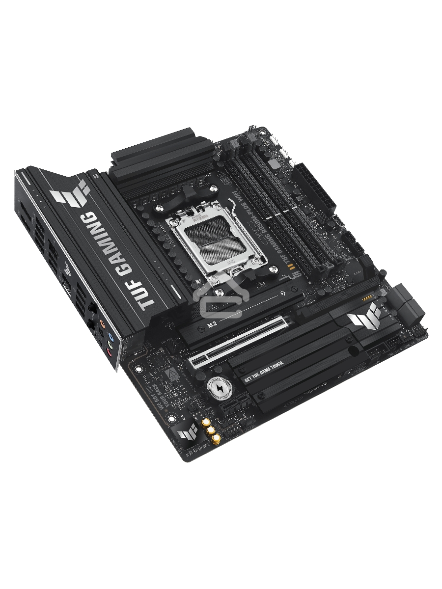 Материнская плата ASUS TUF GAMING B850M-PLUS WIFI, AM5, AMD B850, 4xDDR5, 4xSATA, 3xM.2, 1xPCIe 4.0 x16, 1xHDMI, 1xDP, 1x 2.5Gb LAN, 1xUSB-C 20Gbps, 3xUSB-A 10Gbps, 4xUSB-A 5Gbps, 4xUSB-A 2.0, 7.1, micro-ATX