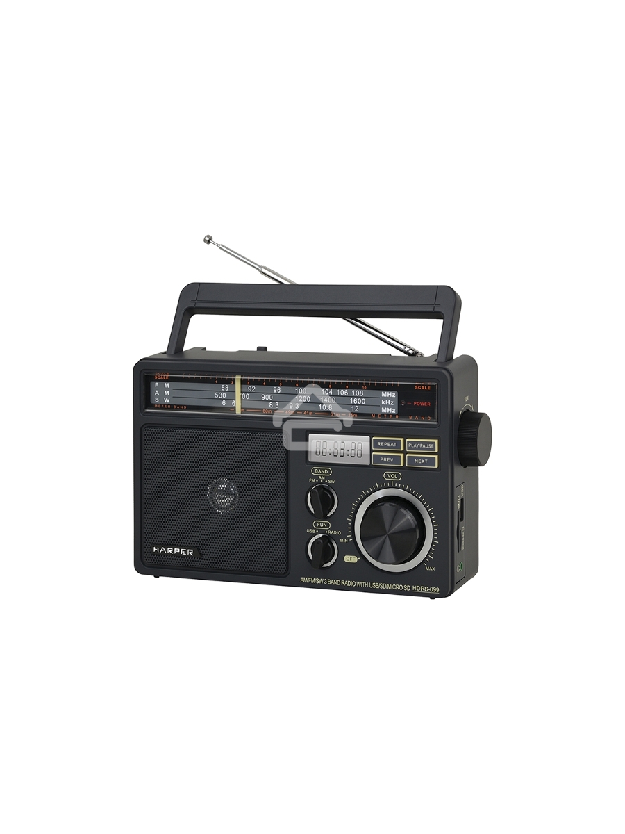 Радиоприемник Harper HDRS-099 (Дисплей; USB; SD карта; радио)
