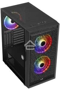 Компьютерный корпус Aerocool / Formula Graphite-G-BK-v2 черный без БП ATX 3x140mm 2xUSB3.0 audio