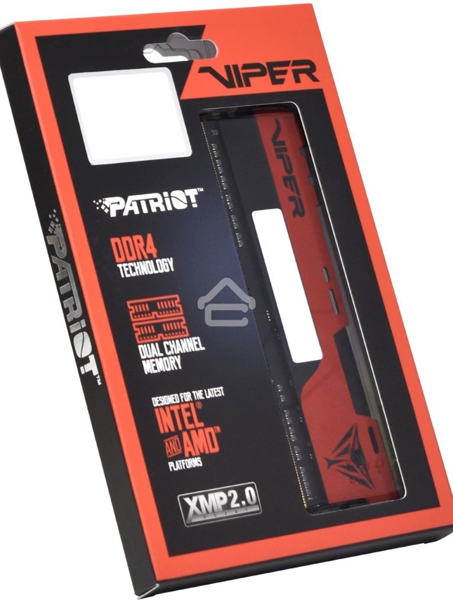 Оперативная память Patriot Viper Elite II, DDR4, 64GB (2x32 GB), 3600 MHz, CL20, DIMM, радиатор, красный/черный