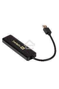 Хаб USB (концентратор) ExeGate DUB-4P/1 (кабель-адаптер USB3.0 --> 4xUSB3.0, Plug&Play, черный)