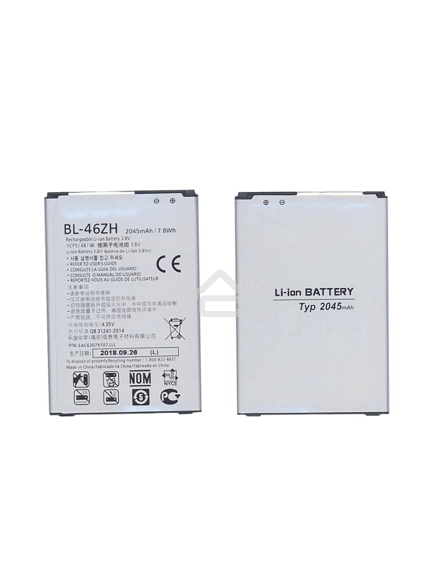 Аккумуляторная батарея BL-46ZH для LG AS330, AS375 2045mAh 3,8V
