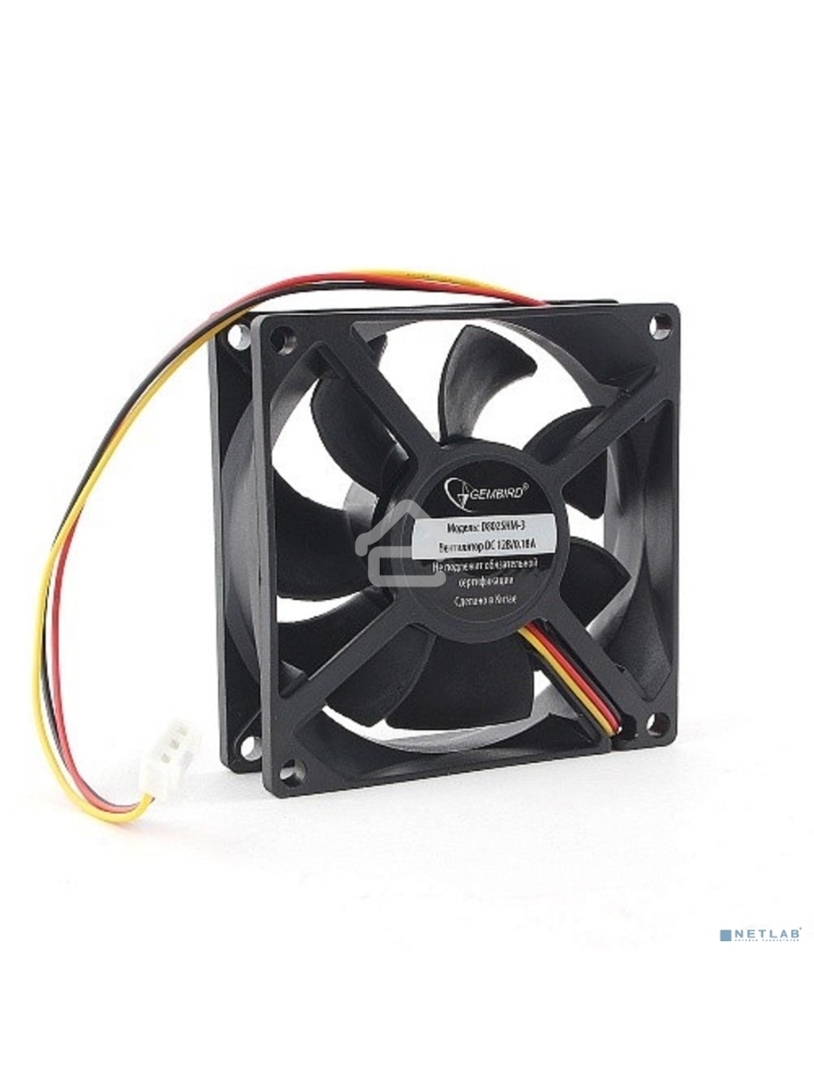 Вентилятор Gembird D8025HM-3 черный 80мм 2600rpm 30.5db 3-pin