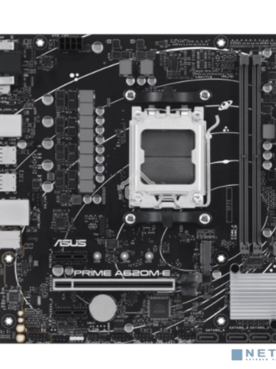 Материнская плата ASUS PRIME A620M-E-CSM, AM5, AMD A620, 2xDDR5, 4xSATA, 1xM.2, 1xPCI-E 4.0 x16, 1xPCI-E x1, 1xDisplayPort, 1xHDMI, 1xVGA, 1x 1Gb LAN, 4xUSB-A 3.2 Gen 1, 4xUSB-A 2.0, 3x3.5 мм, 7.1, Micro-ATX