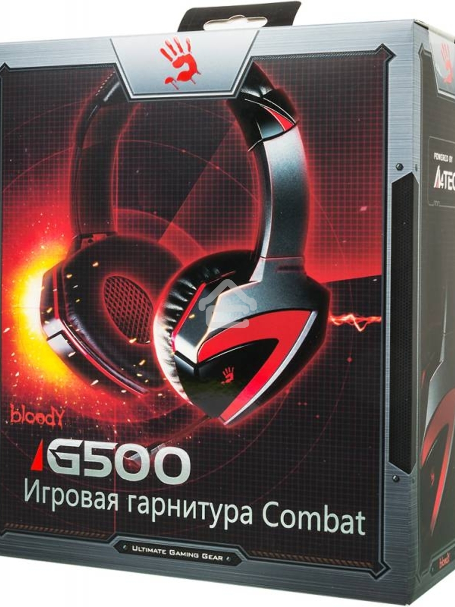 Гарнитура A4Tech Bloody G500 черный/красный (1.5 м) микрофон