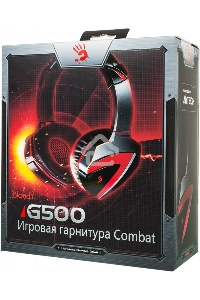 Гарнитура  A4Tech Bloody G500 черный/красный (1.5 м) микрофон