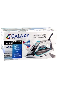 Утюг Galaxy  GL 6107 2800 Вт, керамическое покрытие подошвы, уплотнитель крышки резервуара, функции: «автоотключение», «самоочистка», «антикапля», «антинакипь», индикатор автоотключения, указатель максимального уровня воды,