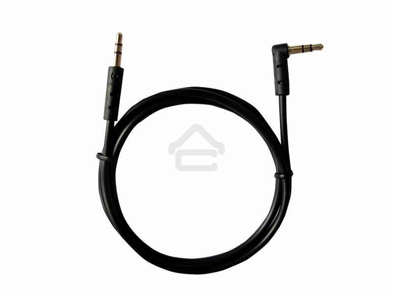 Аудиокабель Rexant 3,5 мм штекер-штекер угловой 1 м черный