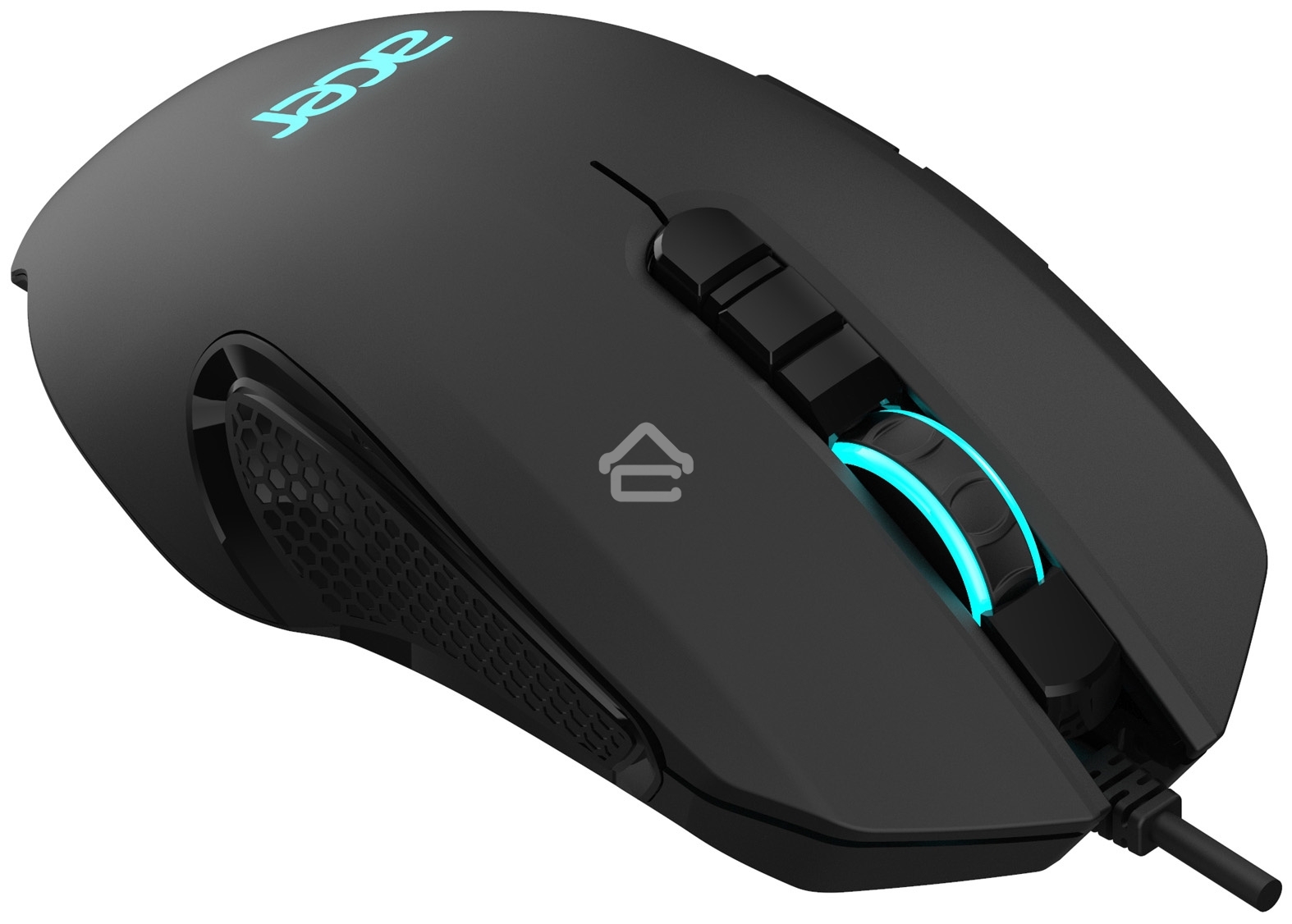 Мышь проводная Acer OMW160 черный, 6400 dpi, USB, кнопки - 8