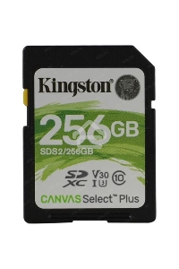Флеш карта SDXC 256Gb Class10 Kingston <SDS2/256GB>, Canvas Select 100R CL10 UHS-I