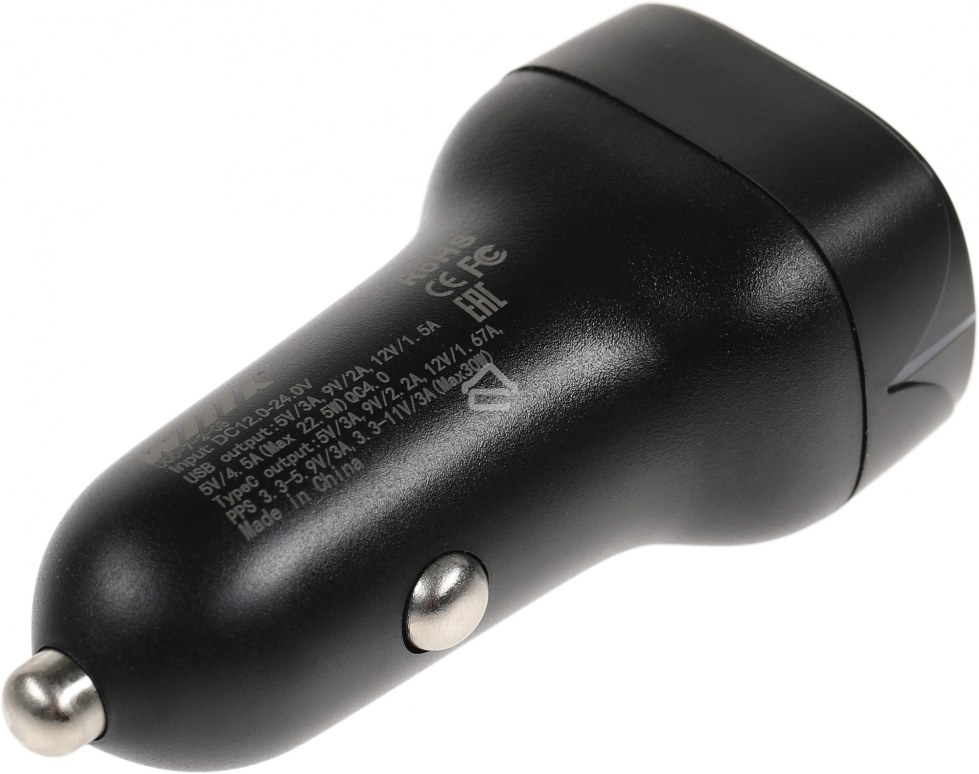 Автомобильное зарядное устройство Wiiix UCC-7-2-08 5A PD+QC черный