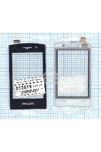 Сенсорное стекло (тачскрин) для Philips Xenium W727, черное