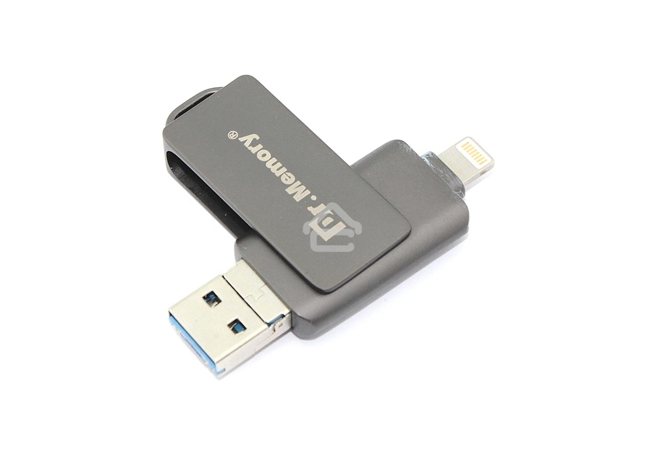 Флешка USB Dr. Memory 051, 4Gb, USB 3.0/USB Type-C, R/W 70/40, серый