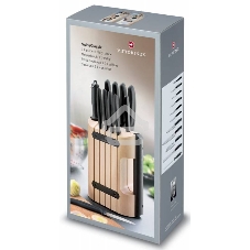 Набор ножей кухонных Victorinox Swiss Classic (6.7153.11) компл.:11шт с подставкой черный подар.коробка