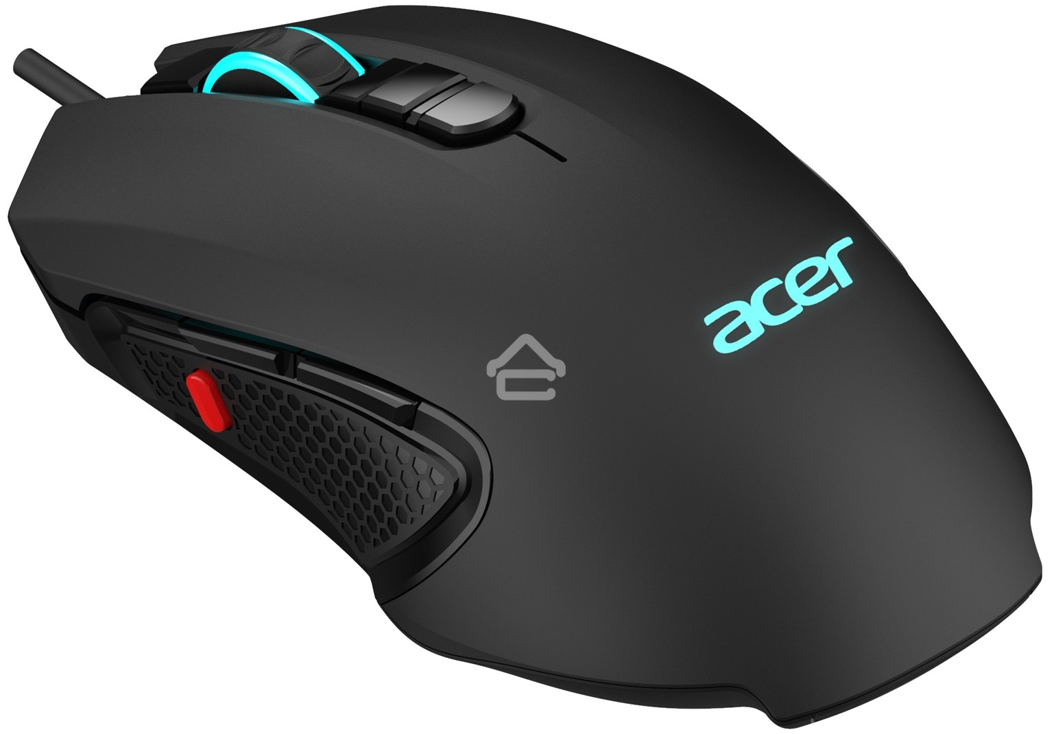 Мышь проводная Acer OMW160 черный, 6400 dpi, USB, кнопки - 8