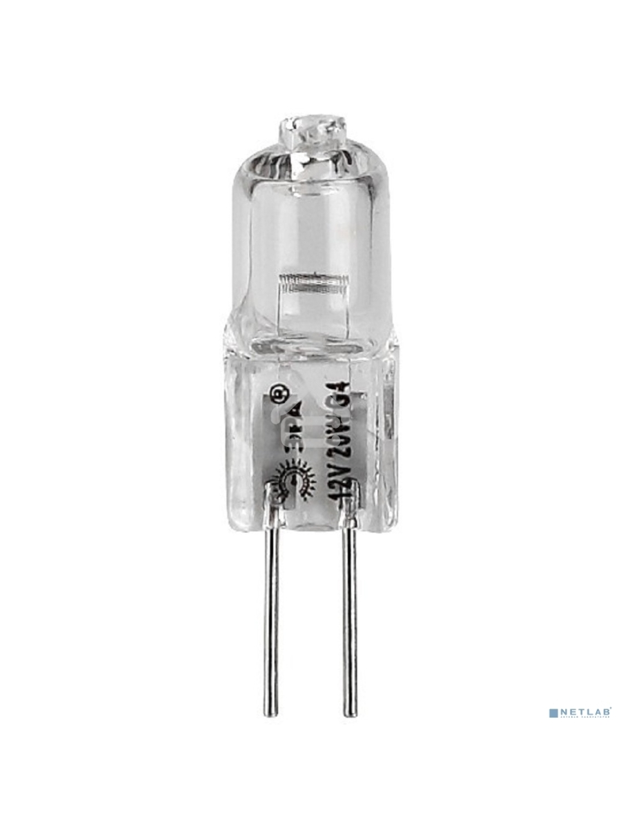 Лампа галогенная ЭРА G4-JC-20W-12V(100/1000/20000)