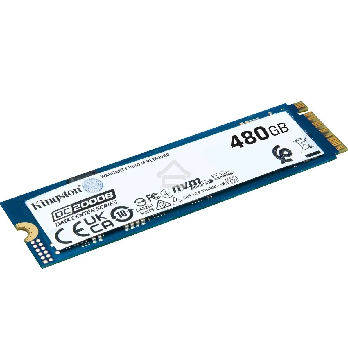 Накопитель SSD Kingston DC2000B, 480Gb, PCIe 4.0 x4, M.2 2280, R/W 7000/800