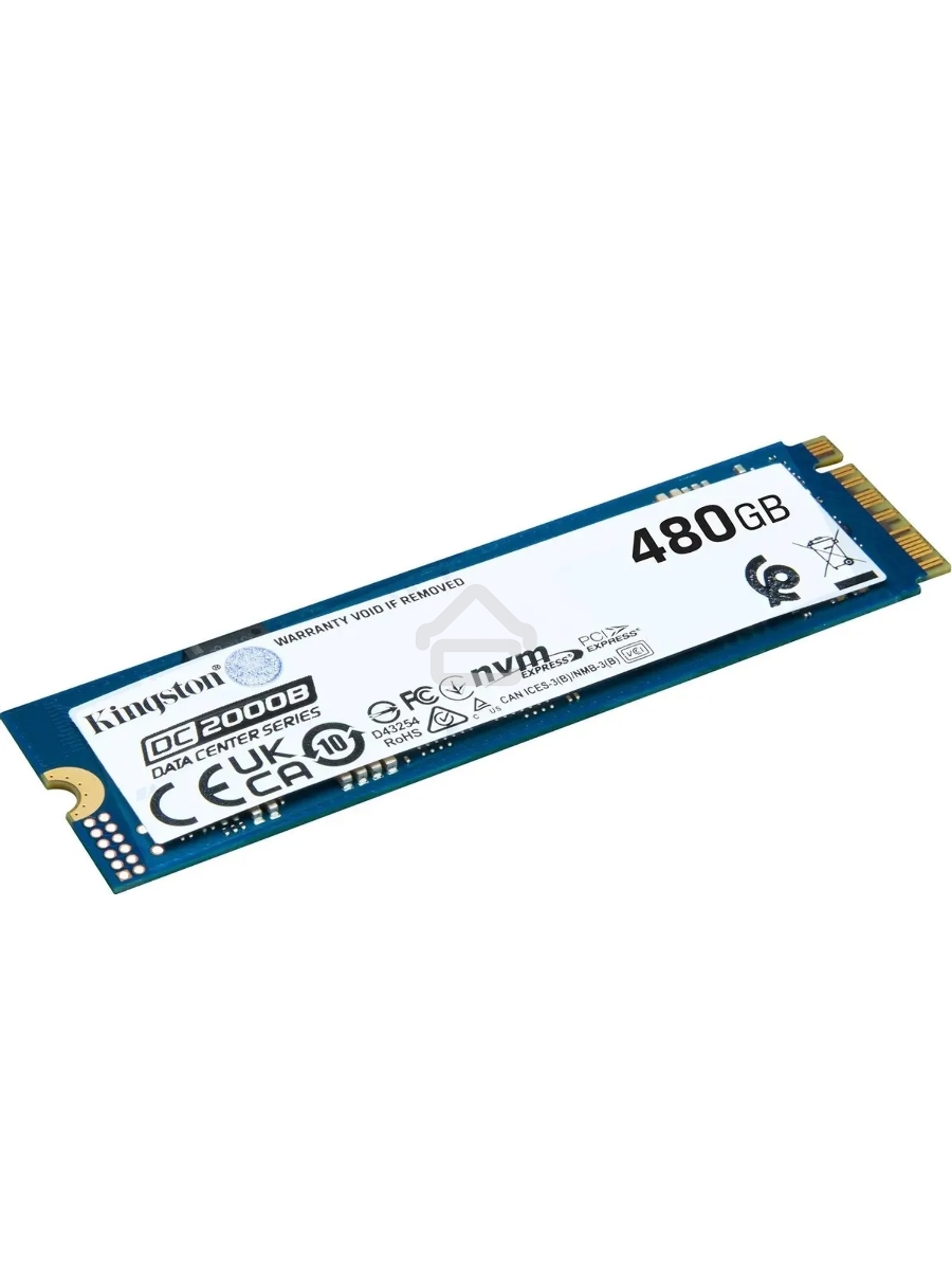 Накопитель SSD Kingston DC2000B, 480GB, PCIe 4.0 x4, M.2 2280, R/W 7000/800