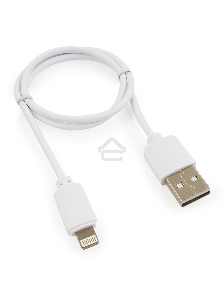 Кабель USB Гарнизон GCC-USB2-AP2-0.5M-W AM/Lightning, для iPhone5/6/7, IPod, IPad, 0.5м, белый, пакет
