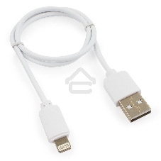 Кабель USB Гарнизон GCC-USB2-AP2-0.5M-W AM/Lightning, для iPhone5/6/7, IPod, IPad, 0.5м, белый, пакет