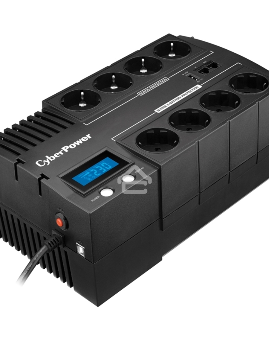 Источник бесперебойного питания CyberPower BR1200ELCD 1200VA/720W USB/RJ11/45 (4+4 EURO)
