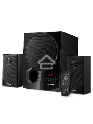 Акустическая система 2.1 SVEN MS-2080 / 70 Watt / ~220V 50Hz / FM-тюнер, USB/ SD, дисплей / BLUETOOTH / ПДУ / Black