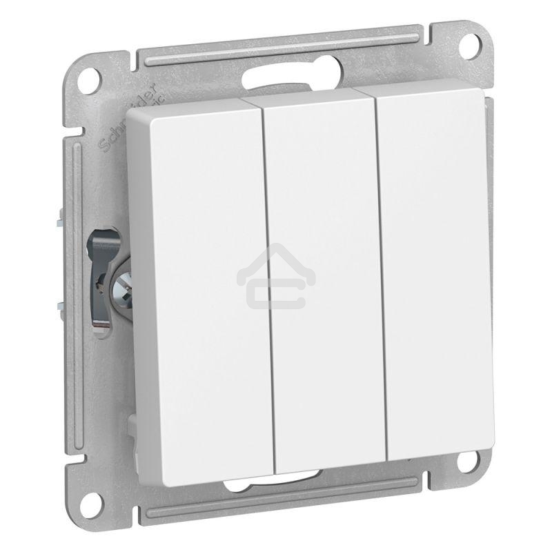 Механизм выключателя 3-кл. AtlasDesign (сх.1+1+1) 10АХ бел. SchE ATN000131